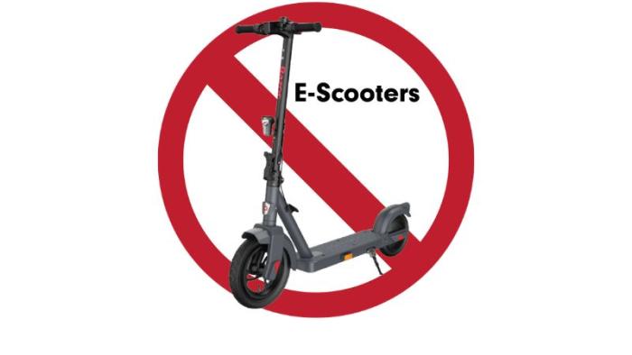 escooters not allowed graphic